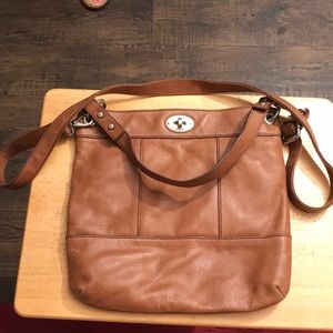 Fossil leather hobo.